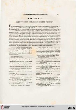 Capitolo IV: Struttura ed ornamenti propj de'tempj