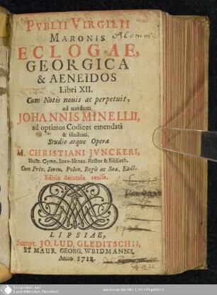 Pvblii Virgilii Maronis Eclogae, Georgica & Aeneidos libri XII