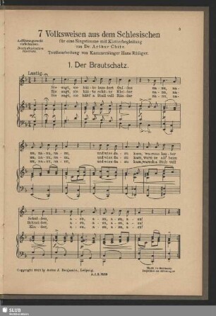 1. Brautschatz: Sie sagt, sie hätte hundert Gulden