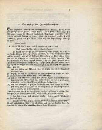 A. Grundzüge des Hypothekenwesens.