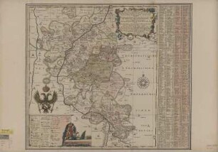Karte der Schönburgischen Herrschaften, ca. 1:80 000, Kupferstich, 1760 : Accurater Geographischer Entwurff Hoghgraeflicher Schönburgischen Reichs-Herrschafftlichen Gebiethes : betreffend Die Reichs-Herrschafften Glauchau, Waldenburg und Lichtenstein, (sonst Pürschenstein genand:) so alle Drey Königliche Böhmische Reichs-Affter-Lehne sind sammt Der Niedern-Grafschafft Hartenstein, Nebst Herrschafft Stein, so Chur-Sächsische Reichs-Affter-Lehne sind, und sammtlich zum Ober-Sächsischen Reichs-Creysz gehörig, nebst einen Theil der angräntzenden sowohl Hoch-Gräfliche Schönburgz. Chur-Sächsischen Lehns-Herrschafften, als anderer Lander und Creysze ; mit Königliche Previlesi / [Hrsg.: Peter Schenk]. - [Ca. 1:80 000]. - Amsterdam : P. Schenk , 1760. - 1 Kt. : Kupferst. ; 45 x 50 cm, Bildgr. 58 x 51 cm
