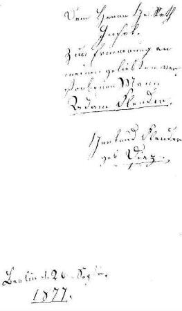 Autogramm; Datum; Notiz