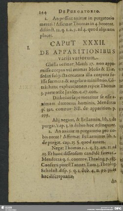 Caput XXXII. De Apparitionibus