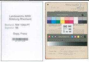 Entnazifizierung Franz Dopp , geb. 15.10.1896 (Postschaffner)
