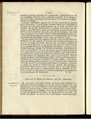 Note sur les Sucre de diabétes