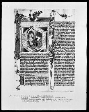 Avenares, Astrologische Handschrift — Buchseite mit historisierter Initiale und Bordüre, Folio 10recto