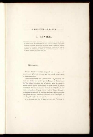 A Monsieur Le Barok G. Cuvier.