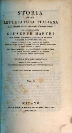 Storia della letteratura italiana dall'origine della lingua sino a'nostri giorni : ad uso della pubblica e privata istruzione, 2