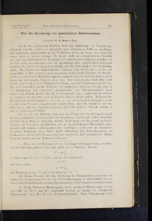 Über die Anordnung von quantitativen Schulversuchen.