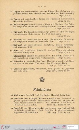 Miniatüren (Nr. 98-110)