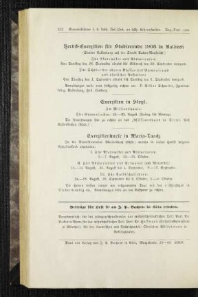 Herbst-Exerzitien für Studierende 1908 in Aalbeek