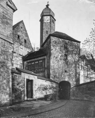 Stadtbefestigung. Ansicht mit Stadttor
