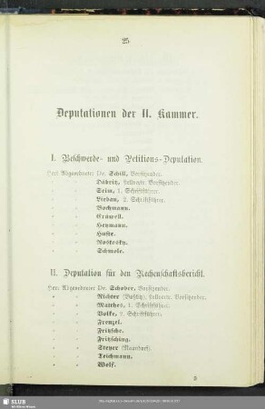 Deputationen der II. Kammer