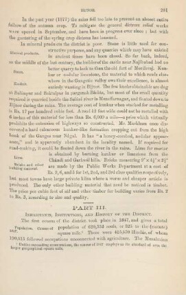 Part III. Inhabitants, institutions, and histroy in the district