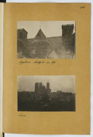 St. Alpin, Chalons-en-Champagne / Kathedrale, Laon: Außenansichten (aus: Skizzen- und Fotoalbum 10)