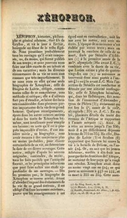 Notice sur la vie et les ouvrages de Xénophon