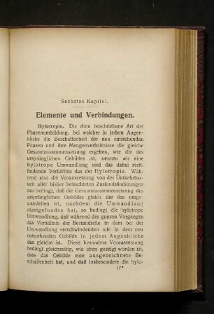 Sechstes Kapitel. Elemente und Verbindungen