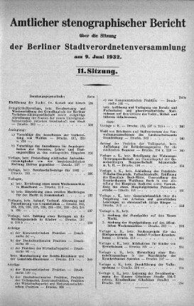 Sitzung 11, 9. Juni 1932