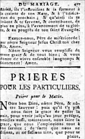 Prieres pour les particuliers