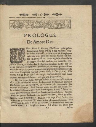 Prologus. De Amore Dei