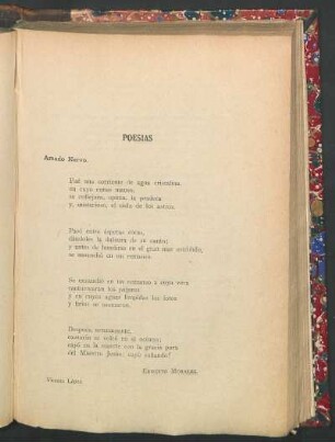 Poesías : Amado Nervo [y] Así sea... [y] Porqué se fué el viajero...