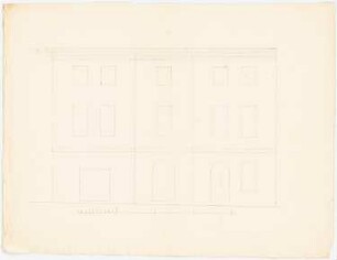 Dreigeschossiges Wohnhaus: Aufriss