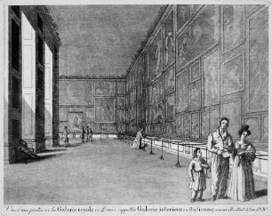 Innenansicht des Italienischen Saales der alten Gemäldegalerie (Stallgebäude, Johanneum) an der Westseite des Neumarktes in Dresden