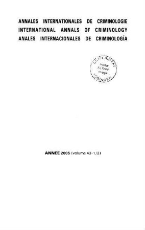 Annales internationales de criminologie