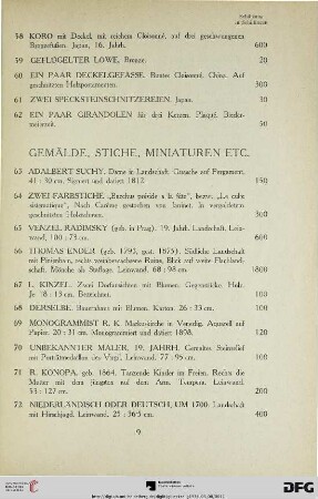 Gemälde, Stiche, Miniaturen etc. (Nr. 63-94)