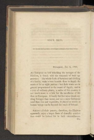 Sect. XXVI. Of Some Detached Customs among the Natives.