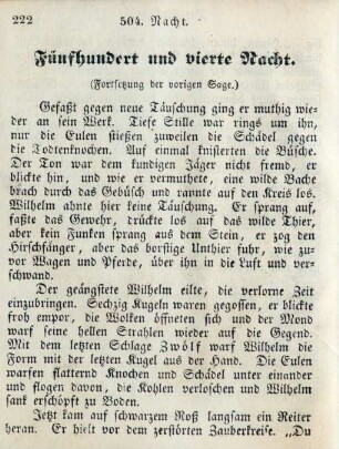 Fünfhundert und vierte Nacht