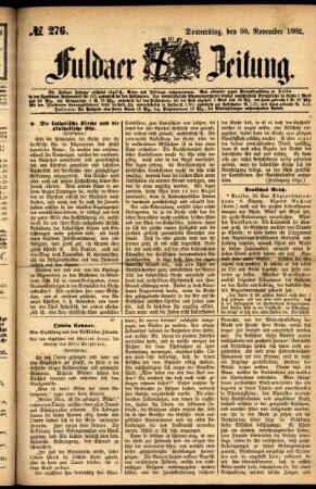 Ausgabe vom Donnerstag, den 30. November 1882.