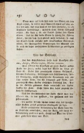 Von der Gelbsucht. - Von der englischen Krankheit.