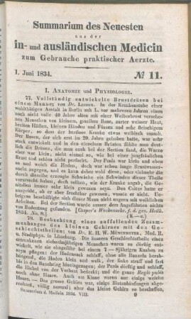 1. Juni 1834. No 11.
