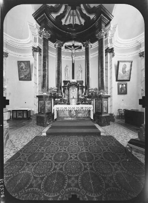Schleid. Pfarrkirche (1743-1746; A. Gallasini,G. Diemal). Chor nach Osten zum Altar