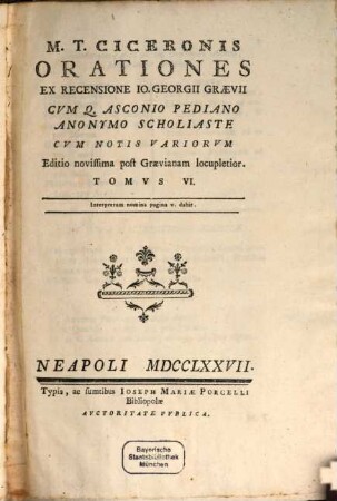 Opera, 8. Orationes pro L. Murena, pro L. Flacco, pro P. Sulla, pro Archia poeta