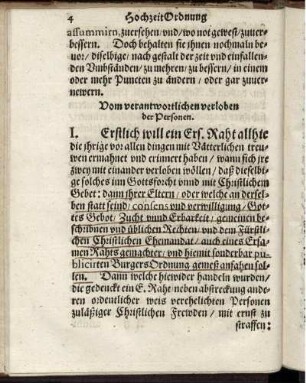 I. Vom verantwortlichen verloben der Personen
