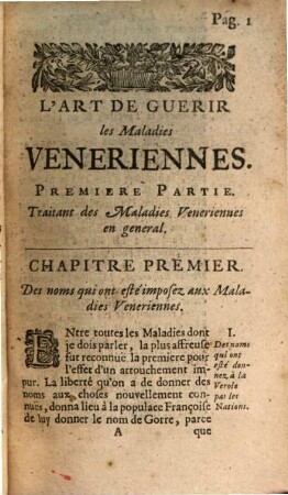 L' Art De Guerir Les Maladies Veneriennes, Expliqué par les Principes de la Nature & des Méchaniques, 1