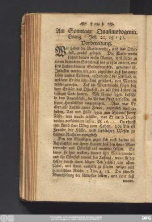 Am Sonntage Quasimodogeniti. Evang. Joh. 20, 19 - 31.