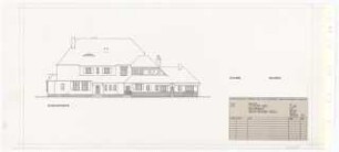Landhaus Weber, Berlin-Nikolassee Umbau: Bauantrag, Seitenansicht, 1:100