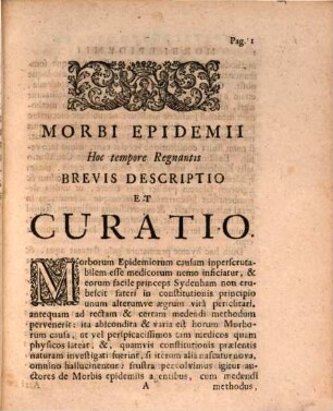 Morbi epidemii brevis descriptio et curatio per diaphoresin