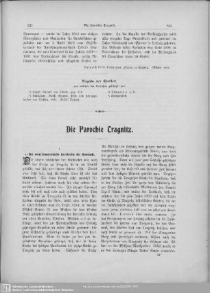 Die Parochie Tragnitz