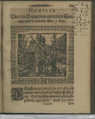 Homilia Uber das Evangelium am dritten Sontage nach Trinitatis, Luc. 15. Cap.