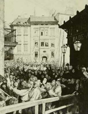 Dramen: Märztage 1848, Blatt 1: Plünderung eines Hotels
