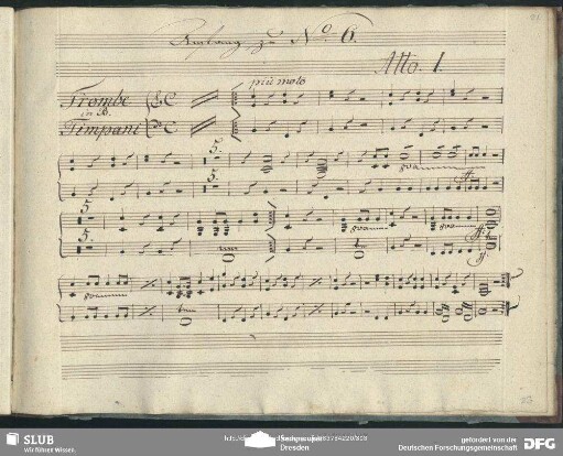 No. 6 Aria (tr, timp)