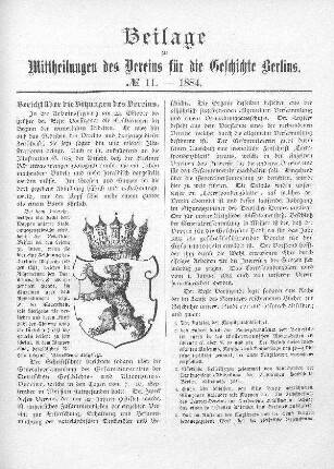 Beilage zu No. 11