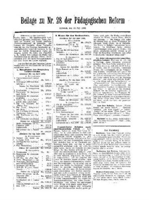 Mitteilungen : (Fortsetzung aus dem Hauptblatt) ; Beilage zu Nr. 28 der Pädagogischen Reform