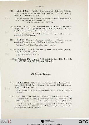Angleterre (Nr. 713-726)