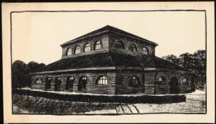 Saalbau, Emmagrube: Perspektivische Ansicht