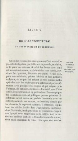 Livre V. De l'agriculture